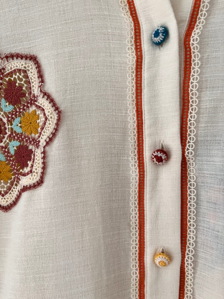 Zimmermann OTTIE GUIPURE Lace-trimmed Shirt.