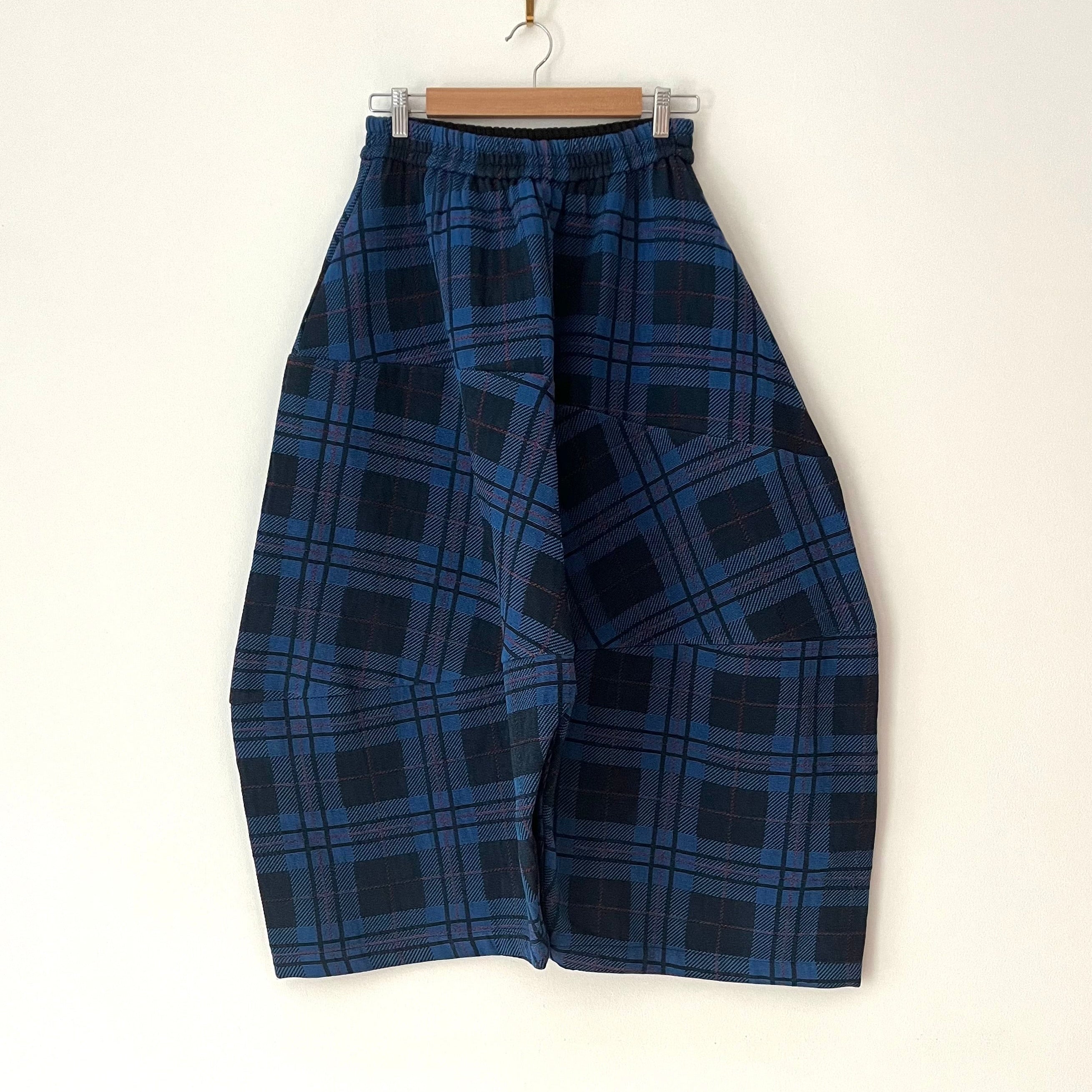 Alpha60 Wide Leg Tartan Pant Size S.
