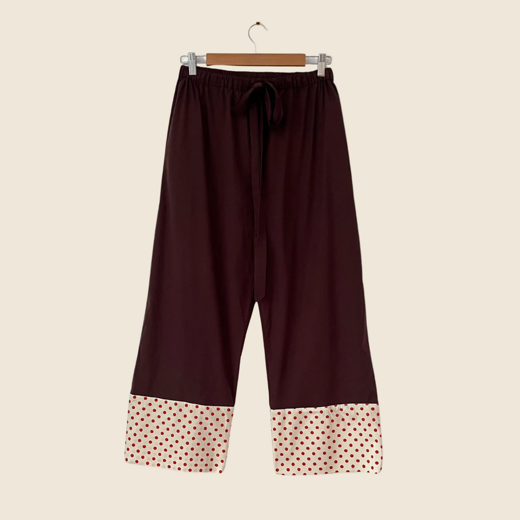 Carmen Says Polka Dot Trousers in Brown Size S.