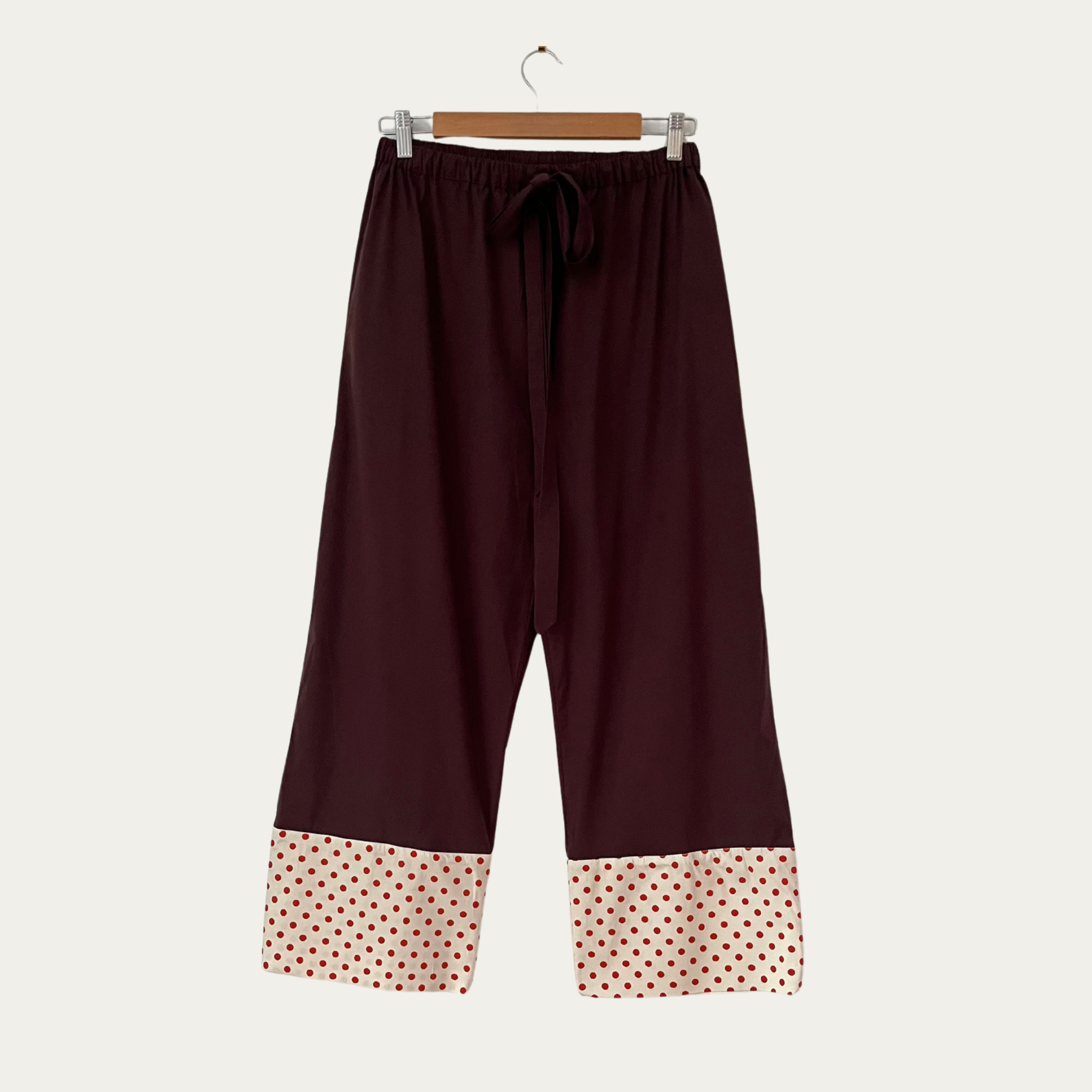 Carmen Says Polka Dot Trousers in Brown.