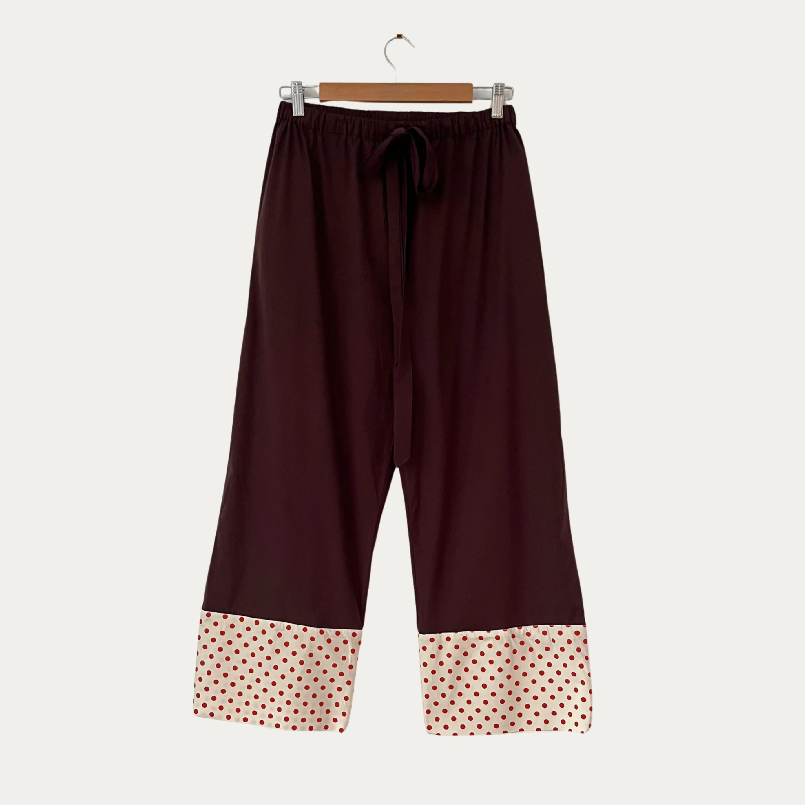 Carmen Says Polka Dot Trousers in Brown Size S.