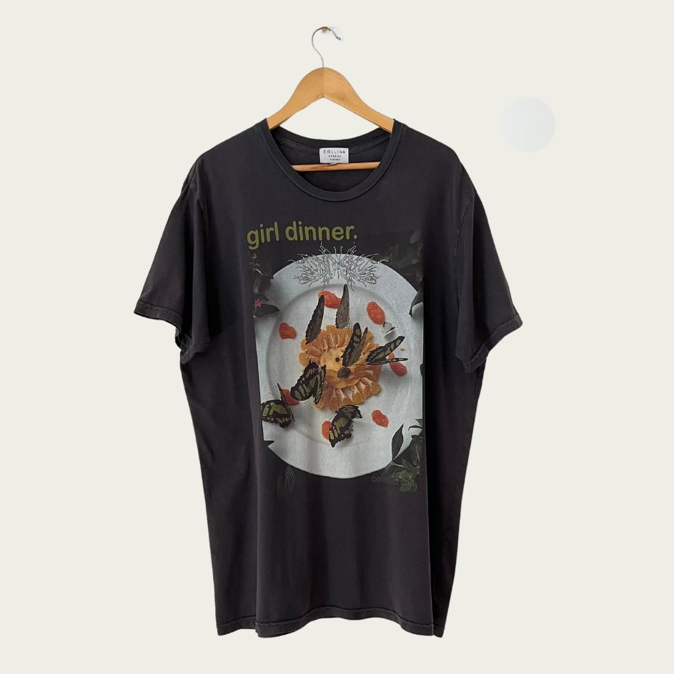 Collina Strada RHINESTONE Graphic Tee Size L.