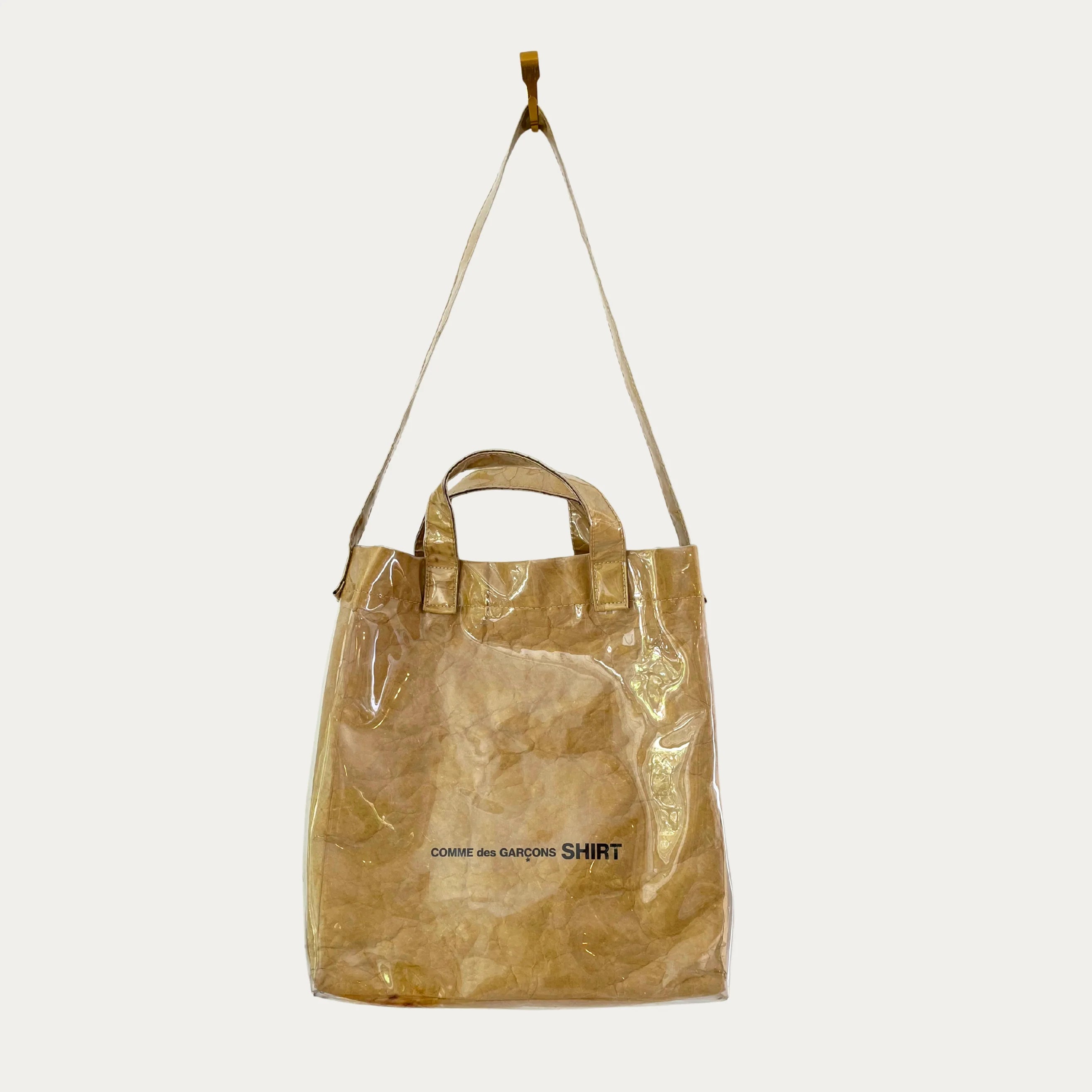 Comme des Garçons SHIRT PVC Paper Tote Bag.