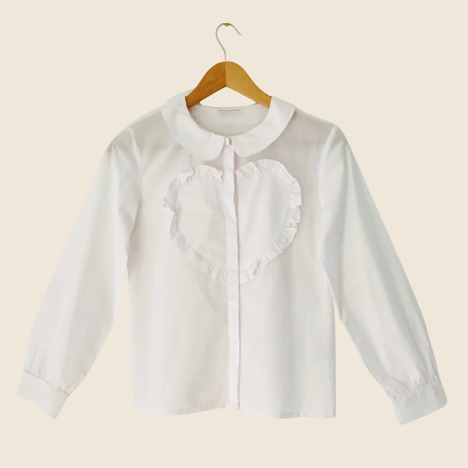 Sonia Rykiel Heart Frill Shirt Size XS.