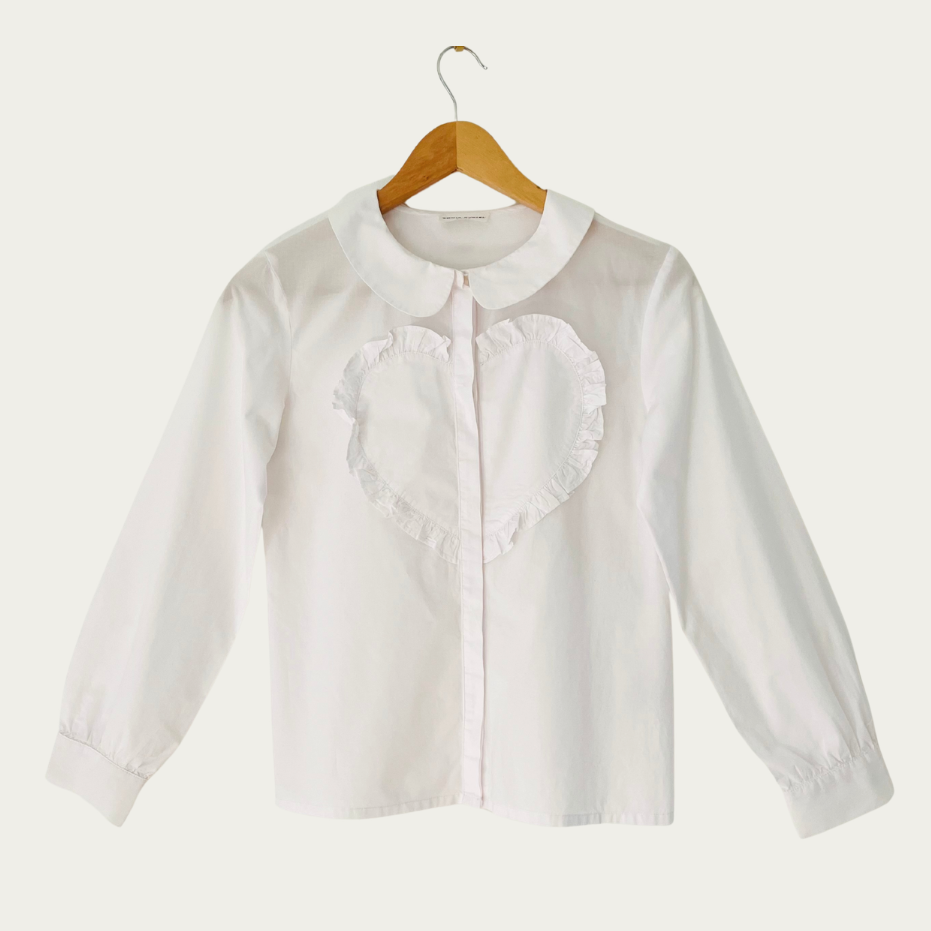 Sonia Rykiel Heart Frill Shirt Size XS.