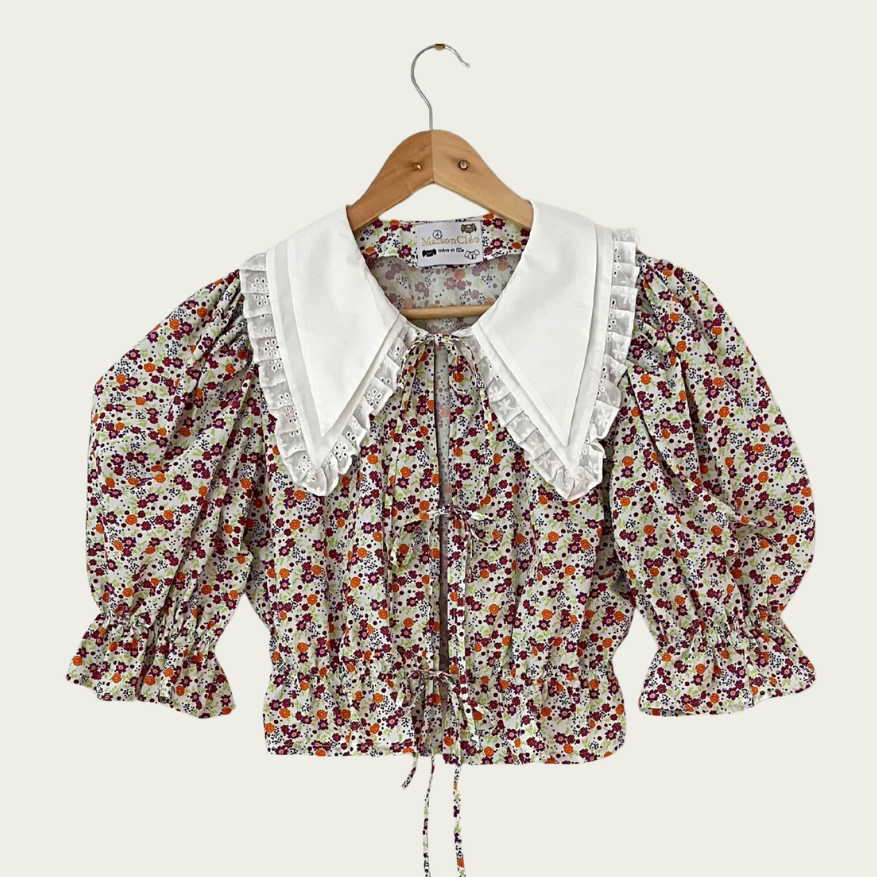 Maison Cleo ANGELE Muli Flowers Blouse Size FR36/AU8/S.