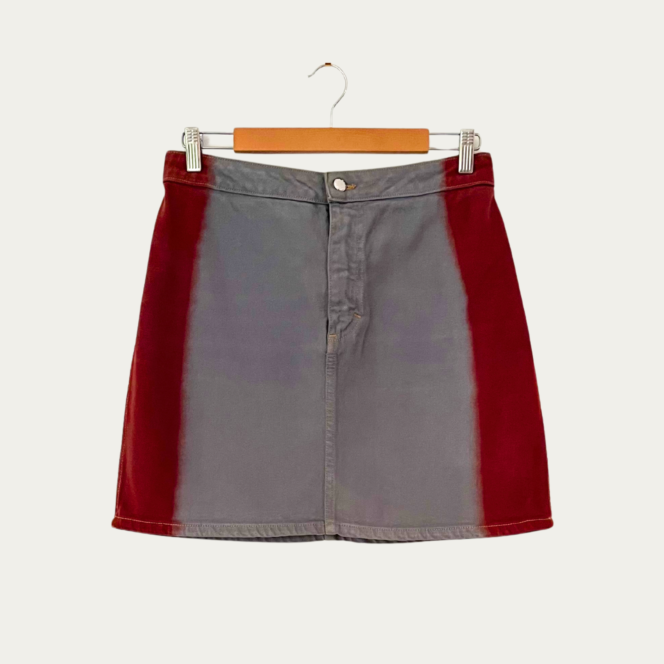 Eckhaus Latta EL DENIM Miniskirt In Neutrals.