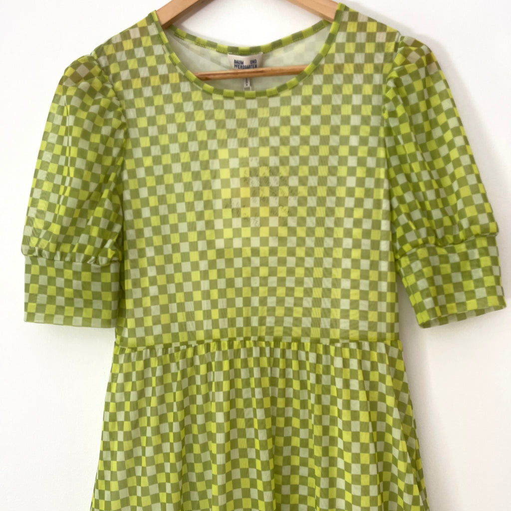 Baum Und Pferdgarten BNWT JOCELYN Dress in Checked Sulphur.