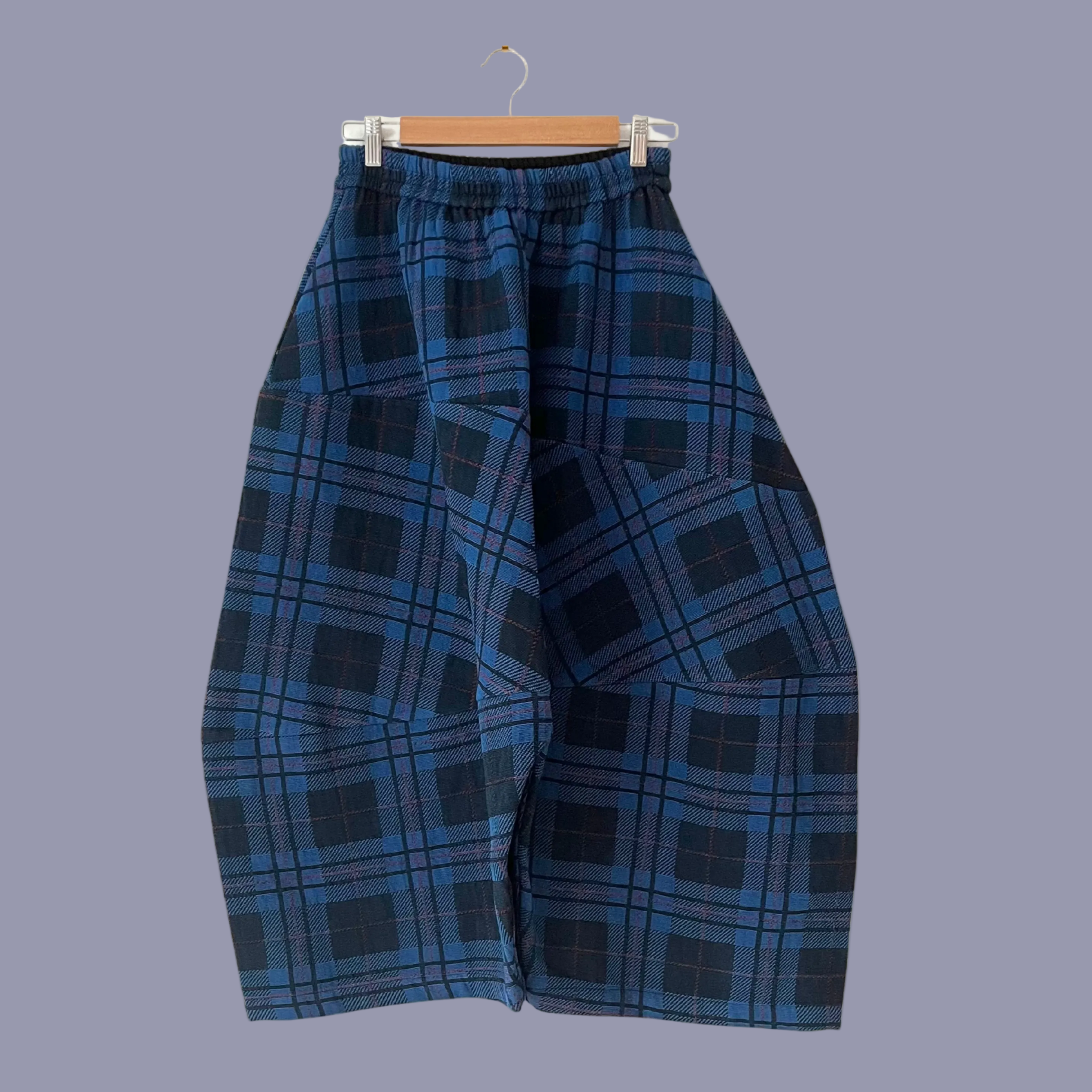 Alpha60 Wide Leg Tartan Pant Size S.