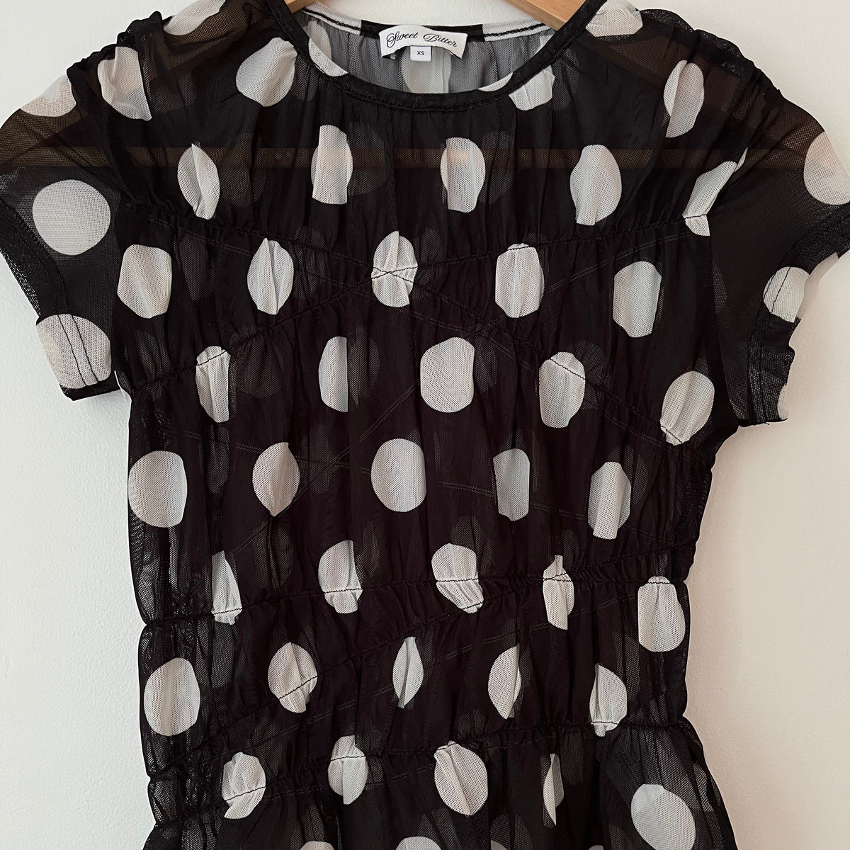 Sweet Bitter KIRA Top in Polka Dot Size XS.