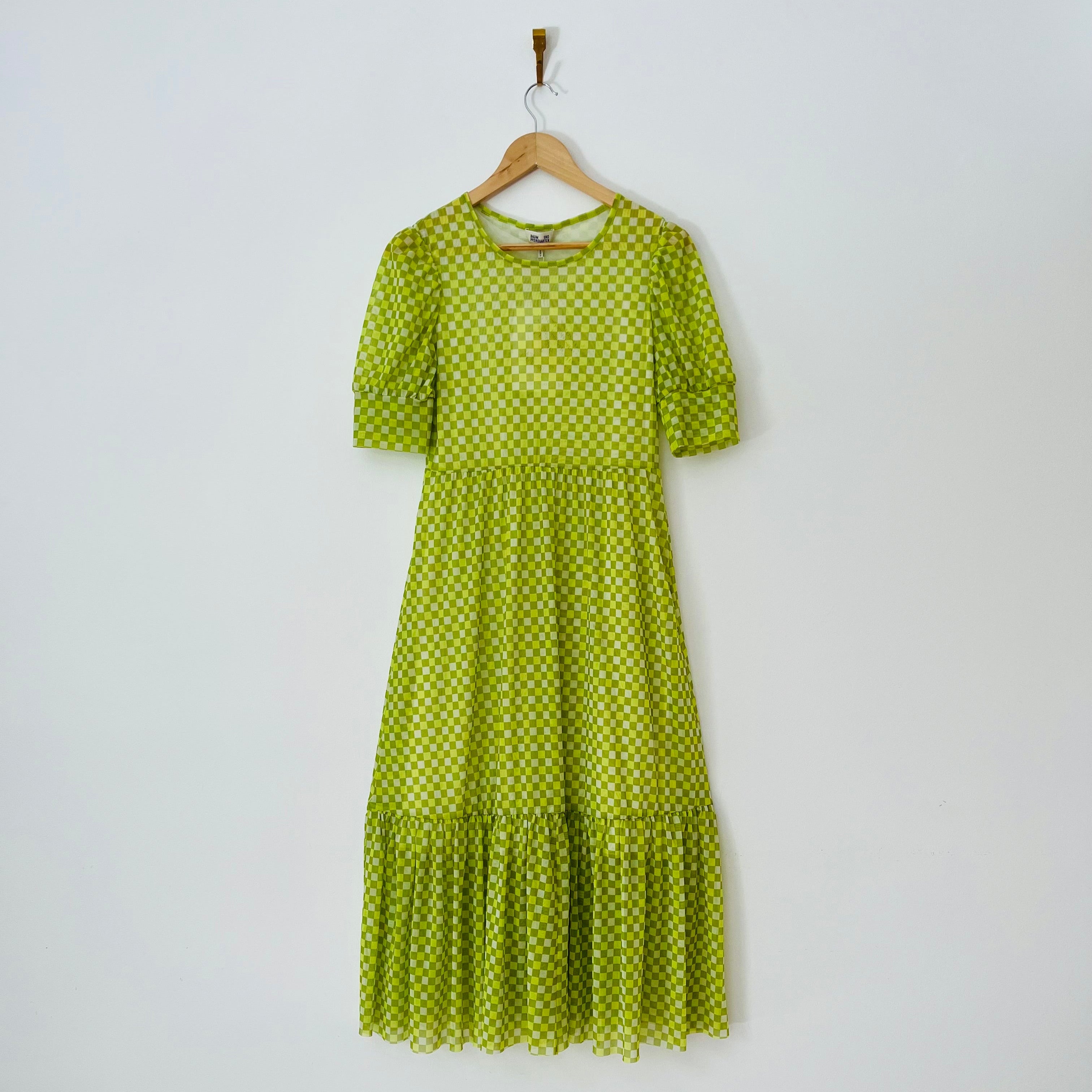 Baum Und Pferdgarten BNWT JOCELYN Dress in Checked Sulphur.