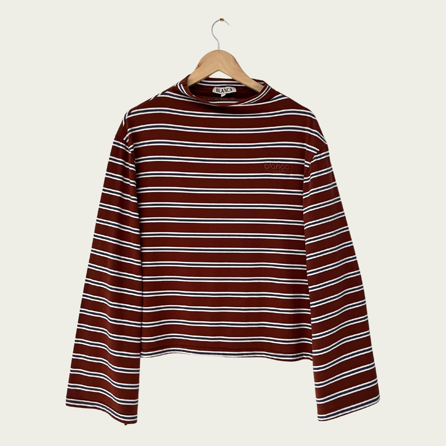 Blanca Striped Tee Size L.