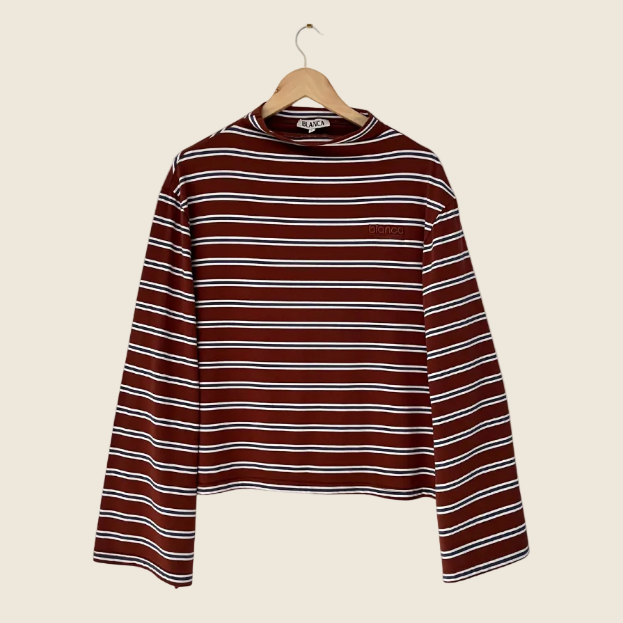 Blanca Striped Tee Size L.