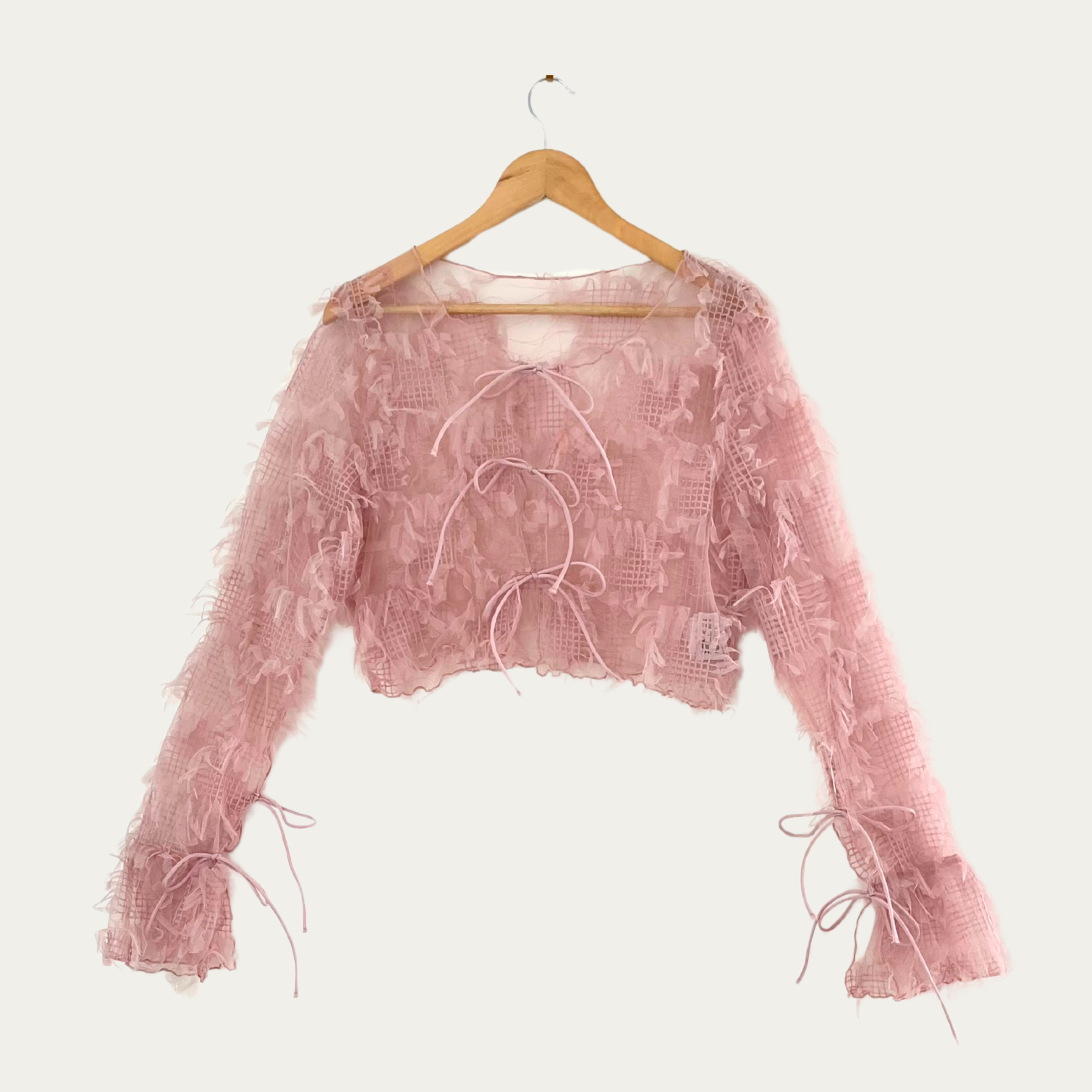 Après Studios CHI CHI Baby Pink Tie Front Top.