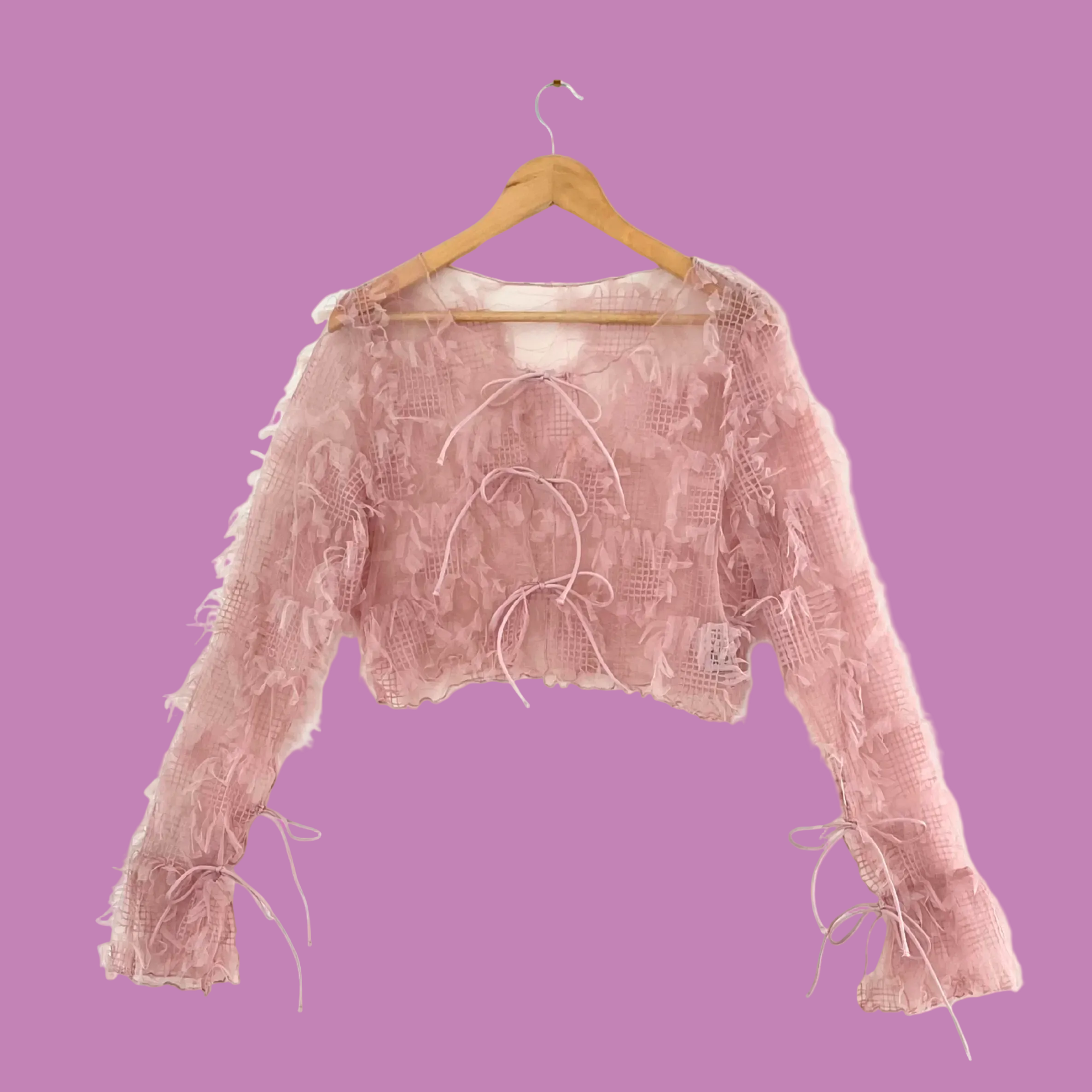 Après Studios CHI CHI Baby Pink Tie Front Top.