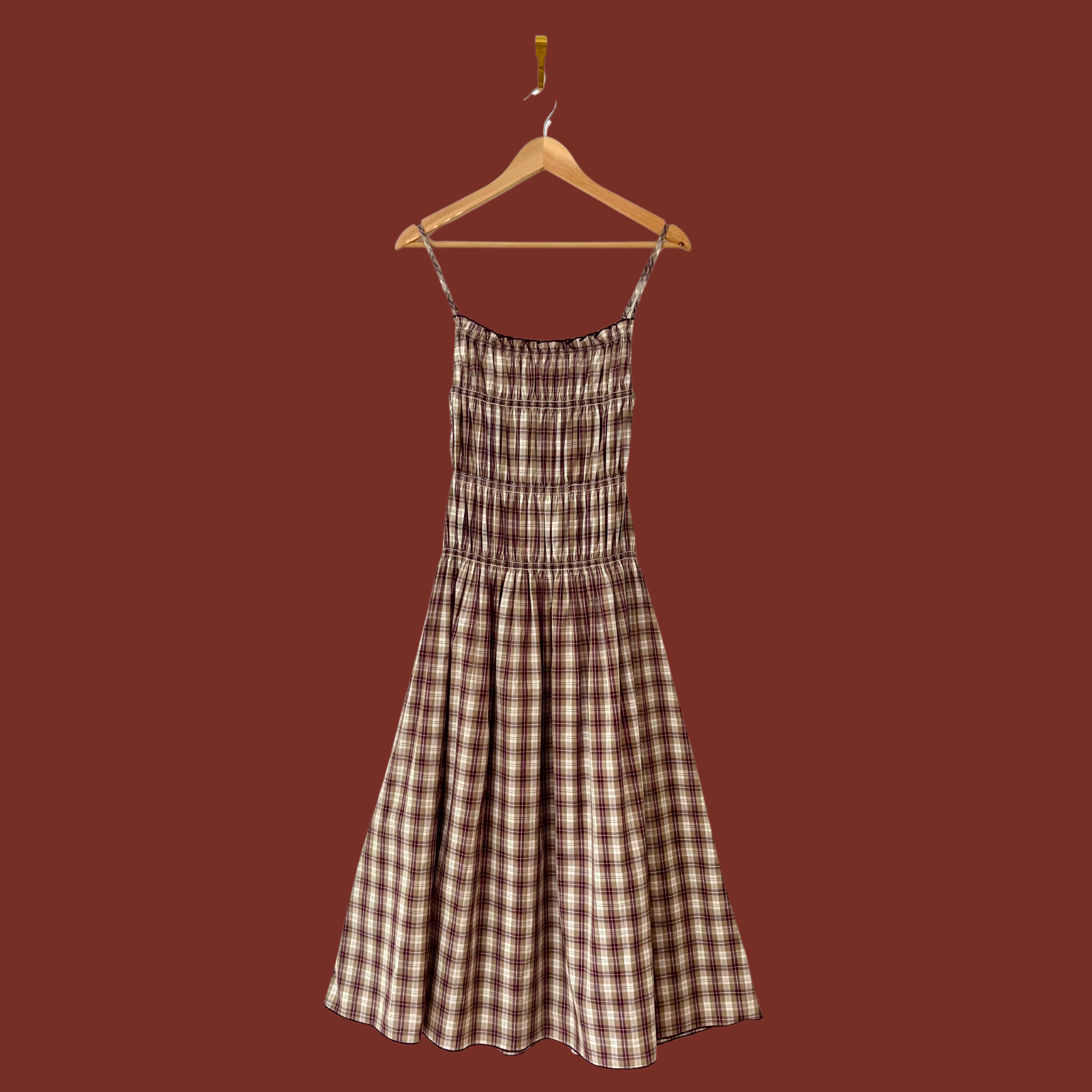 Après studios BNWOT SAMPLE BALLERINA Plaid Midi Dress.