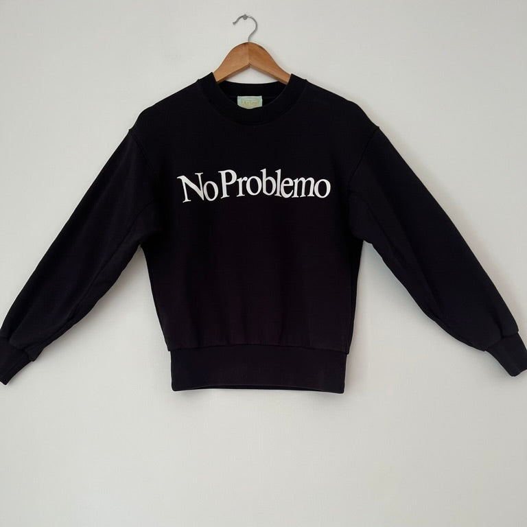 Aries NO PROBLEMO Sweatshirt in Black.