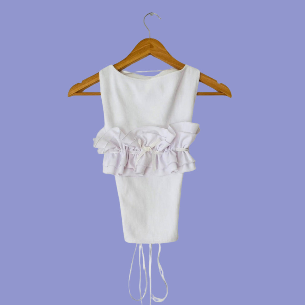 Bye Bambi YURAH Singlet in White.