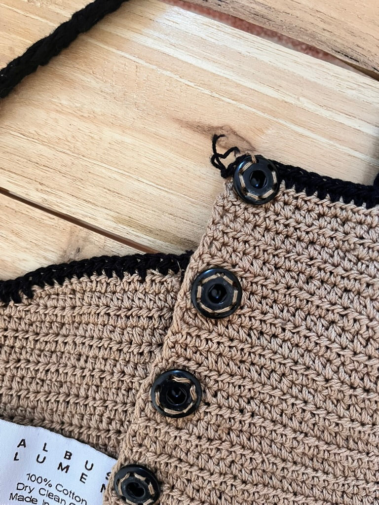 Albus Lumen VERDE Crochet Corset Top.