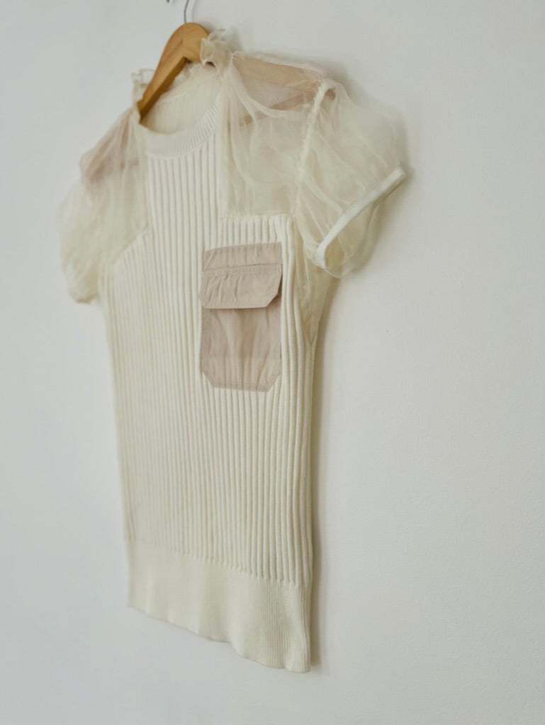 Sacai Silk/Cotton Knit Top.