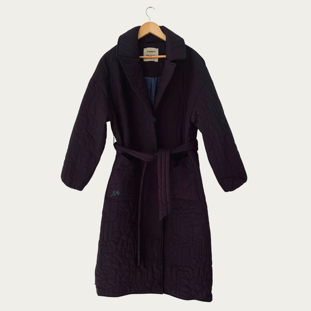 Damson Madder GILDA Longline Quilted Coat Size 12.