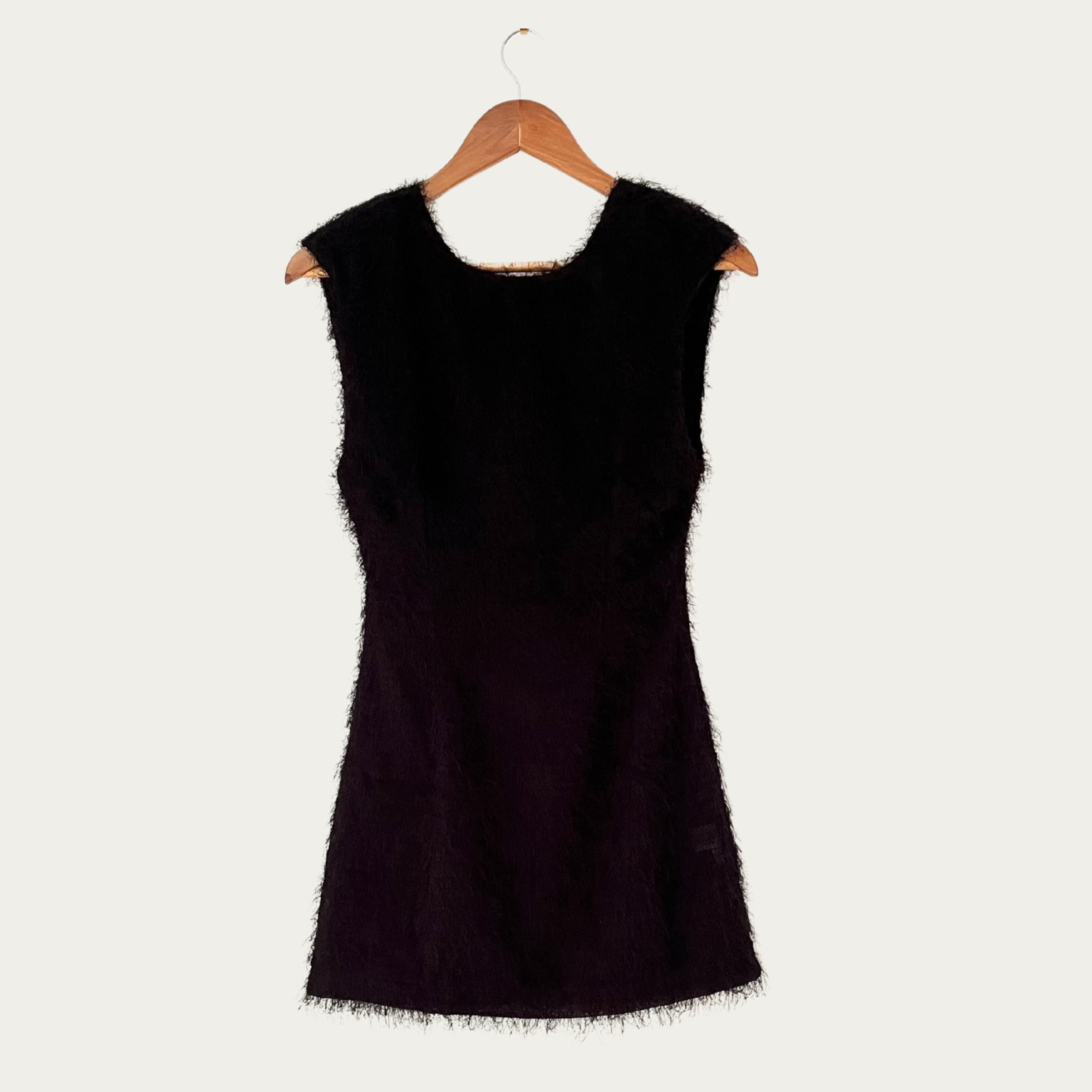 Après Studios Black Fringe Mini Dress Size AU6.