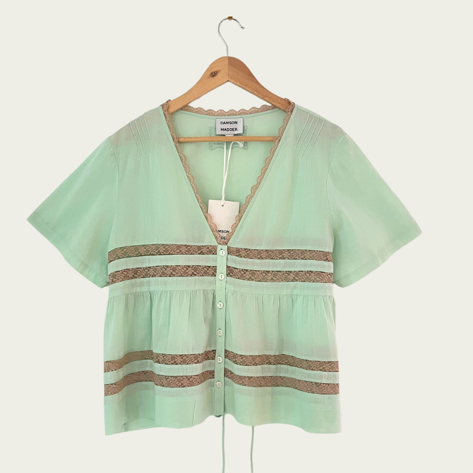 Damson Madder BNWT TILDA Lace Top Size 14.