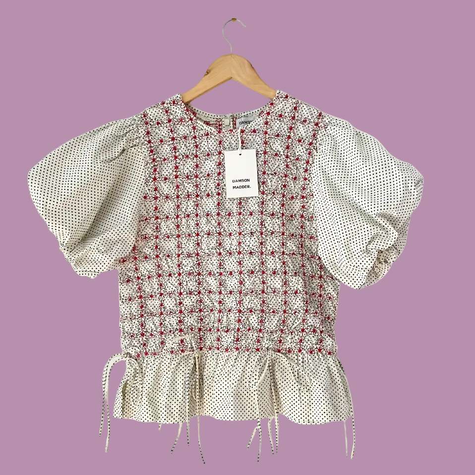 Damson Madder BNWT AUDREY Blouse in Spot Size AU14.