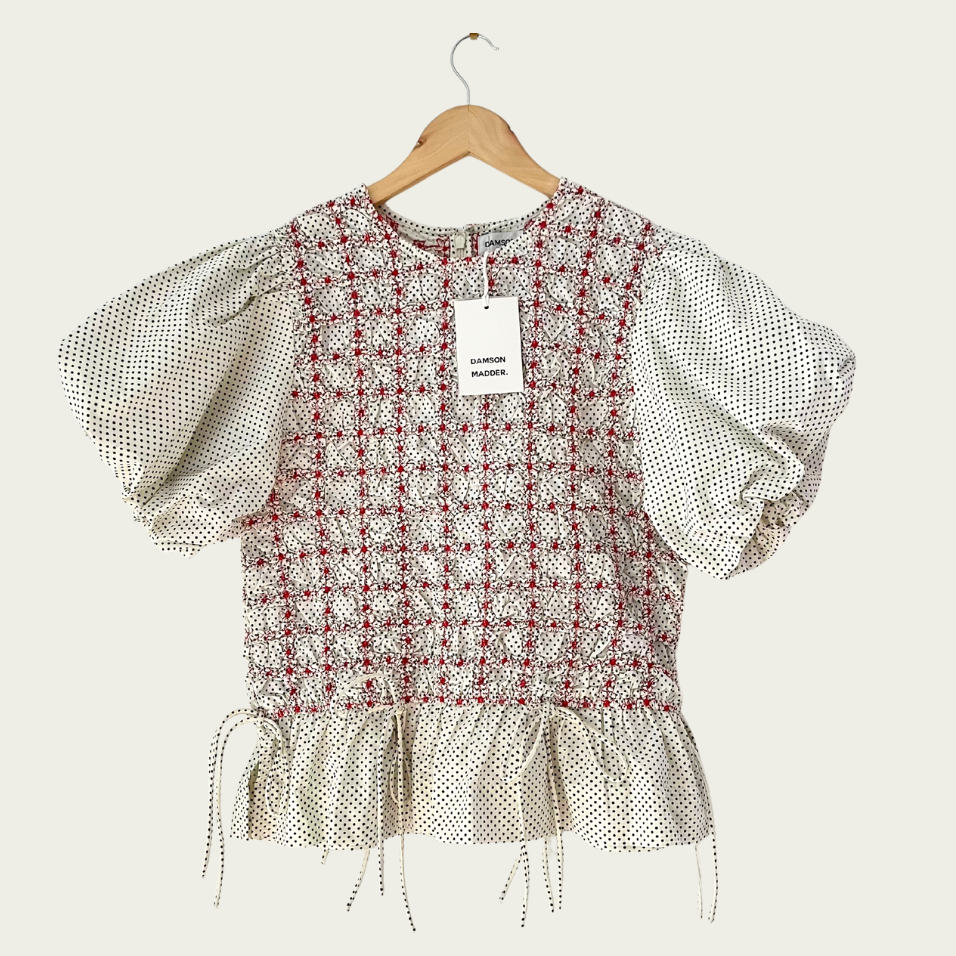 Damson Madder BNWT AUDREY Blouse in Spot Size AU14.