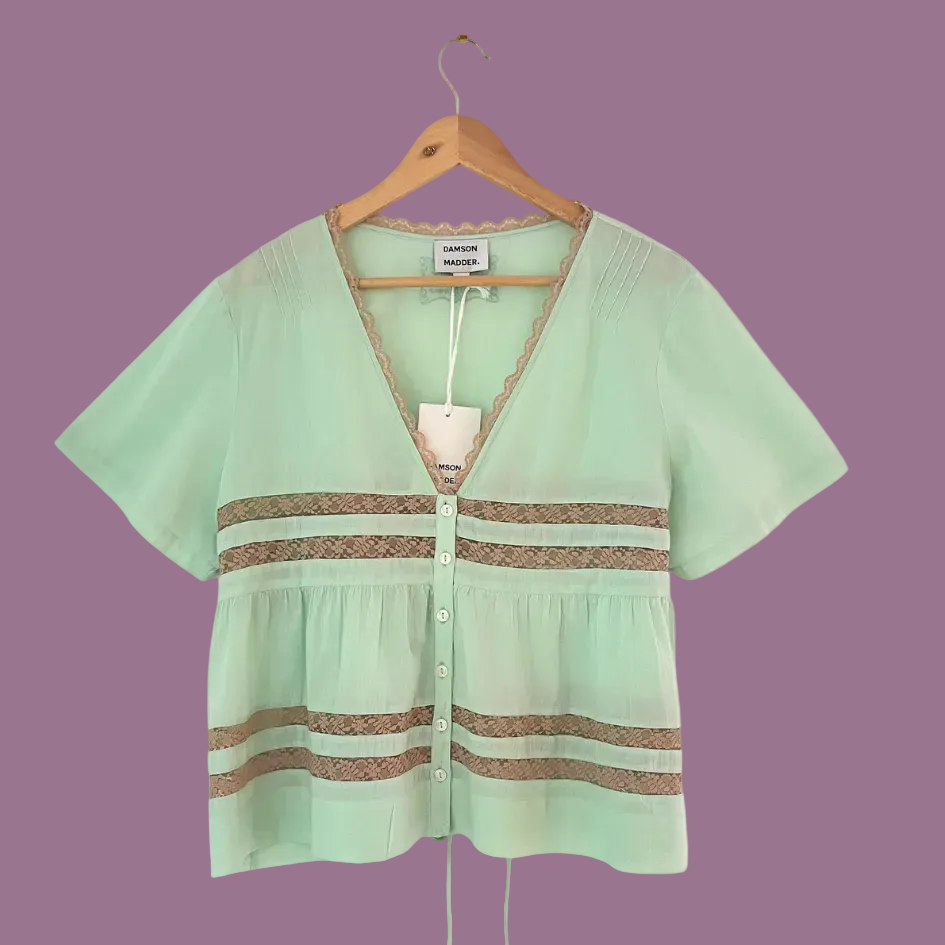 Damson Madder BNWT TILDA Lace Top Size 14.