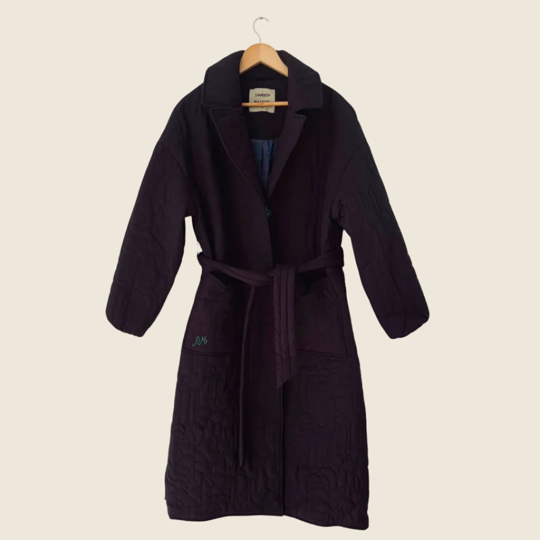 Damson Madder GILDA Longline Quilted Coat Size 12.