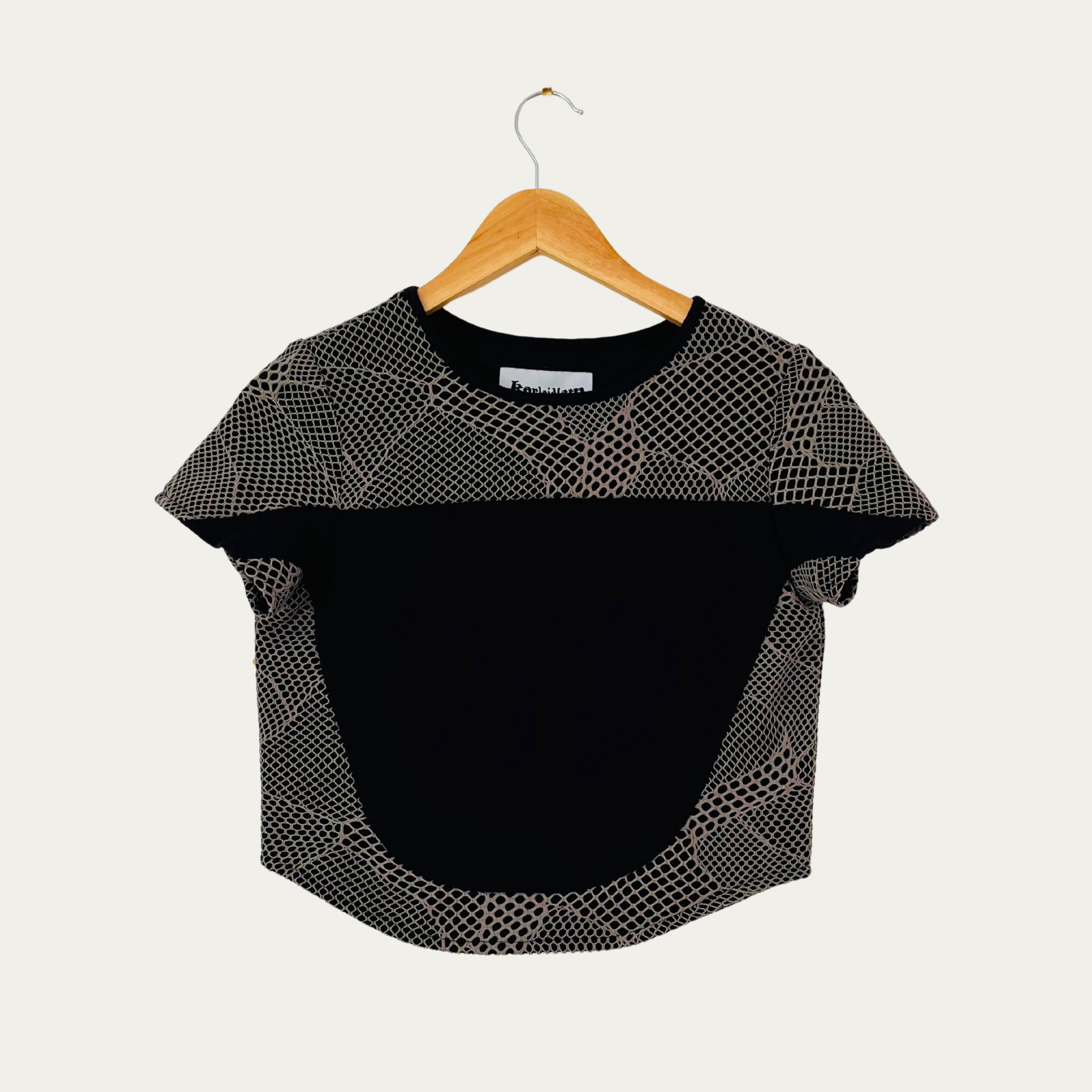 Karla Laidlaw Mesh Short Sleeve Top.