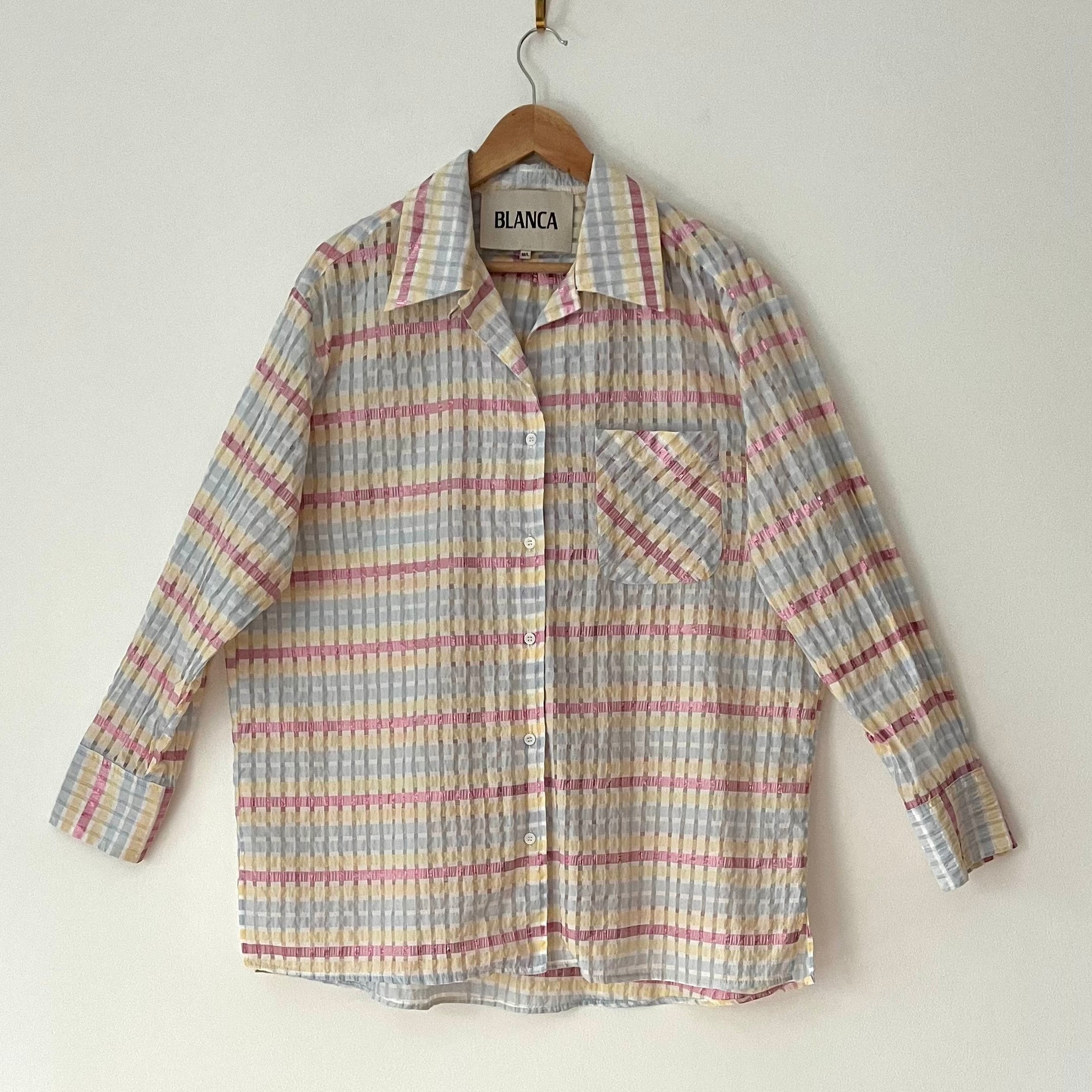 Blanca Long Sleeve Check Shirt Size M/L.