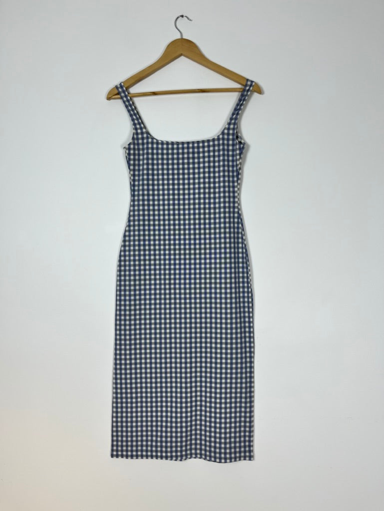 Maryam Nassir Zadeh SALMA Dress in Blue Check.