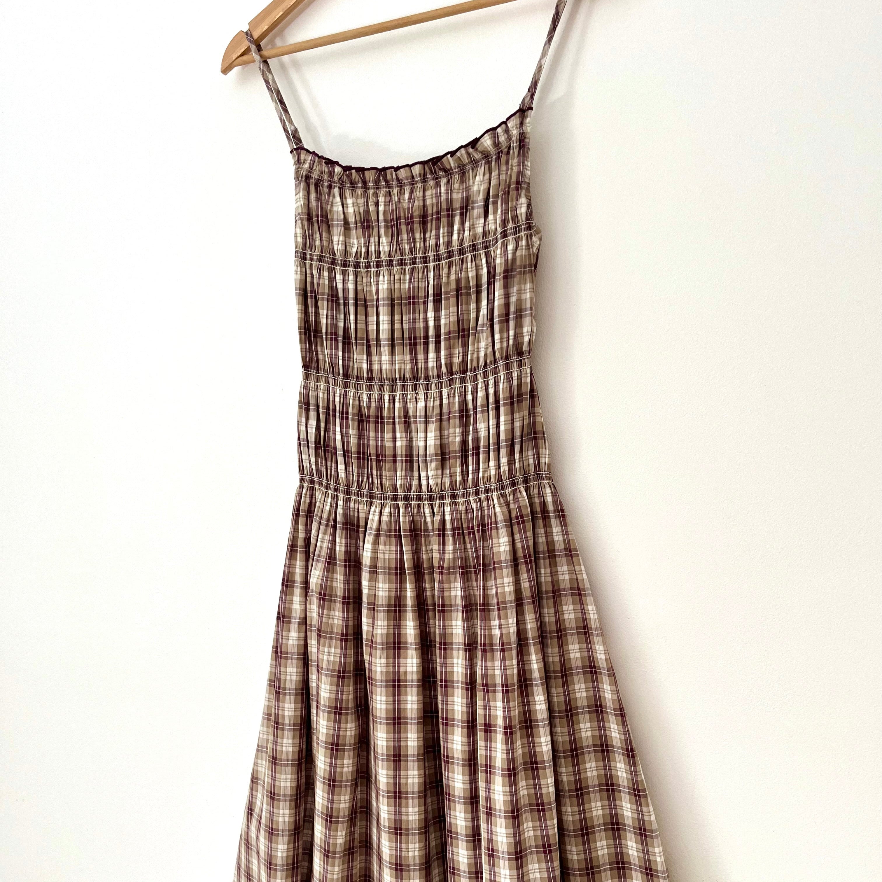 Après studios BNWOT SAMPLE BALLERINA Plaid Midi Dress.