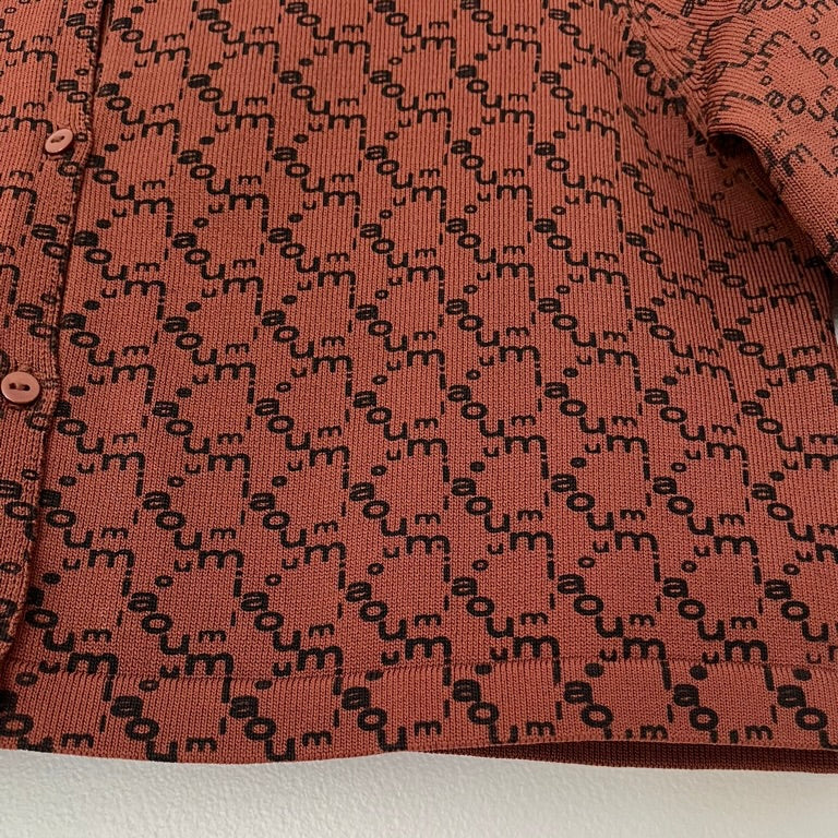 Miaou FRIDA Cardigan in Brown Monogram.