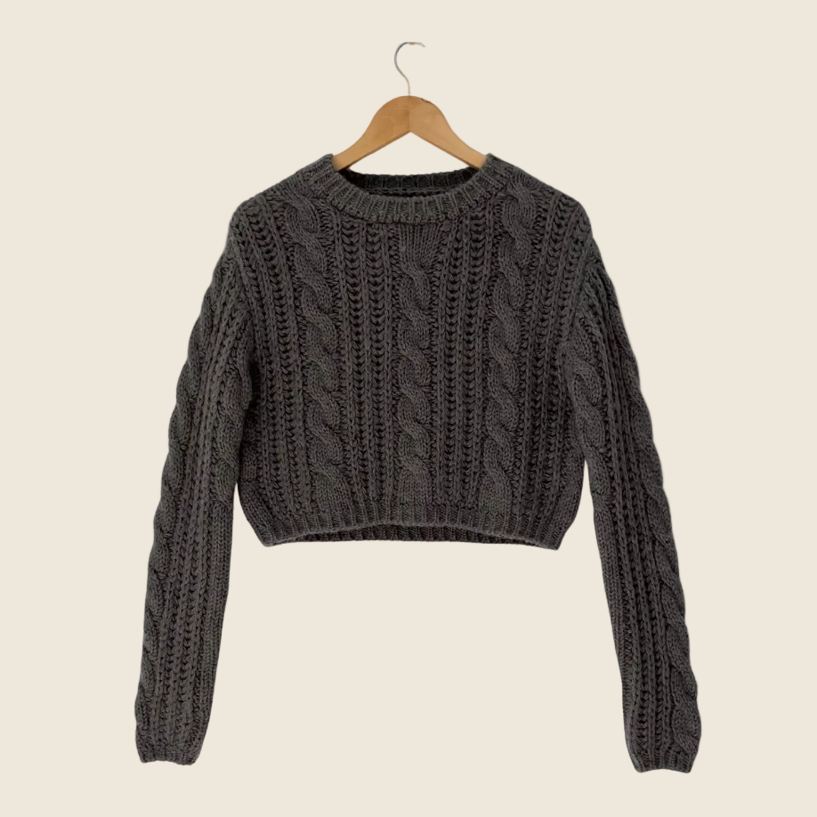 Wixii BRADA Wool Cropped Wool Sweater Size S.