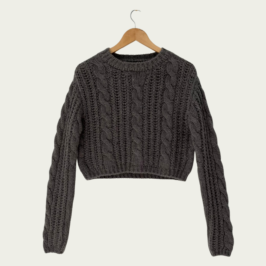 Wixii BRADA Wool Cropped Wool Sweater Size S.