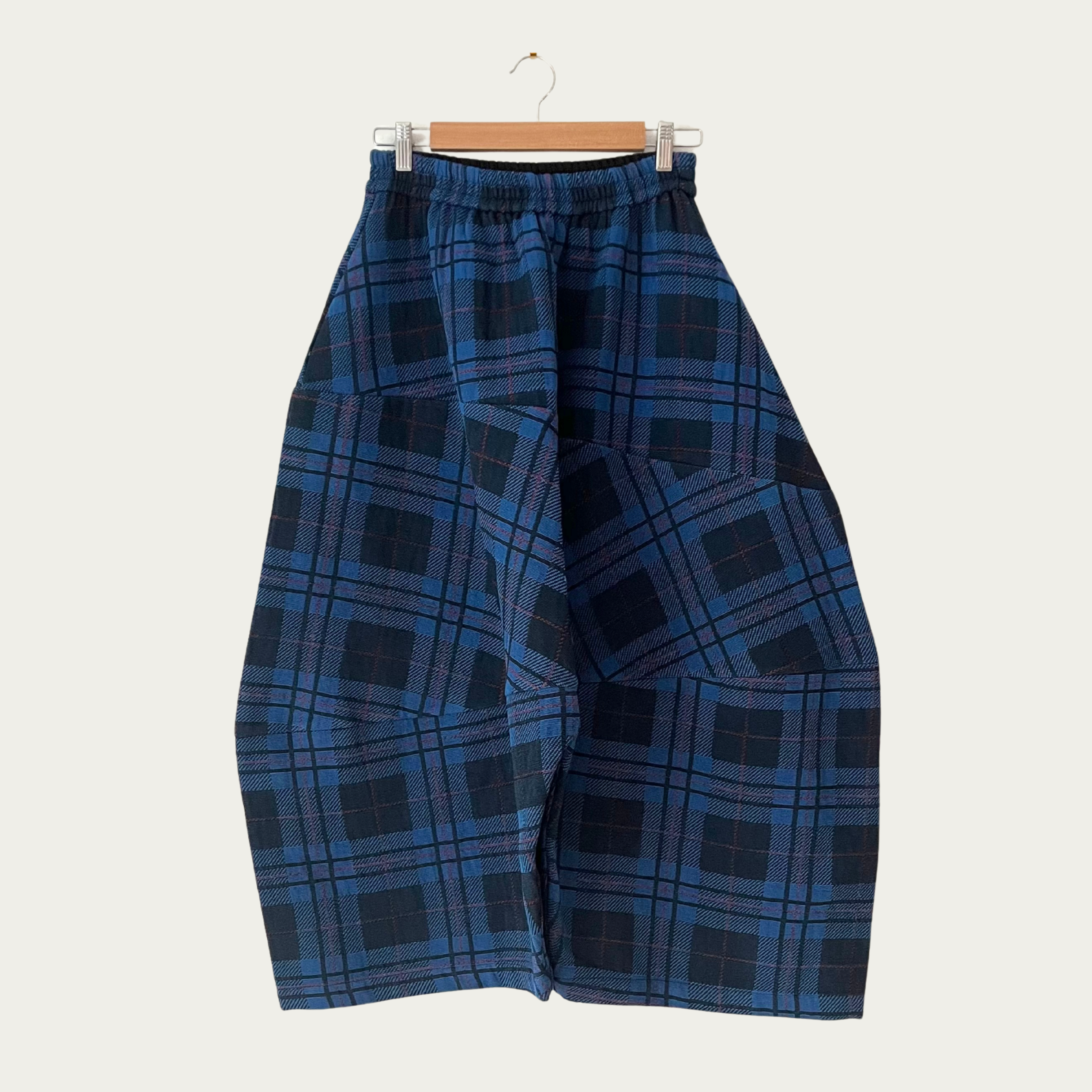 Alpha60 Wide Leg Tartan Pant Size S.