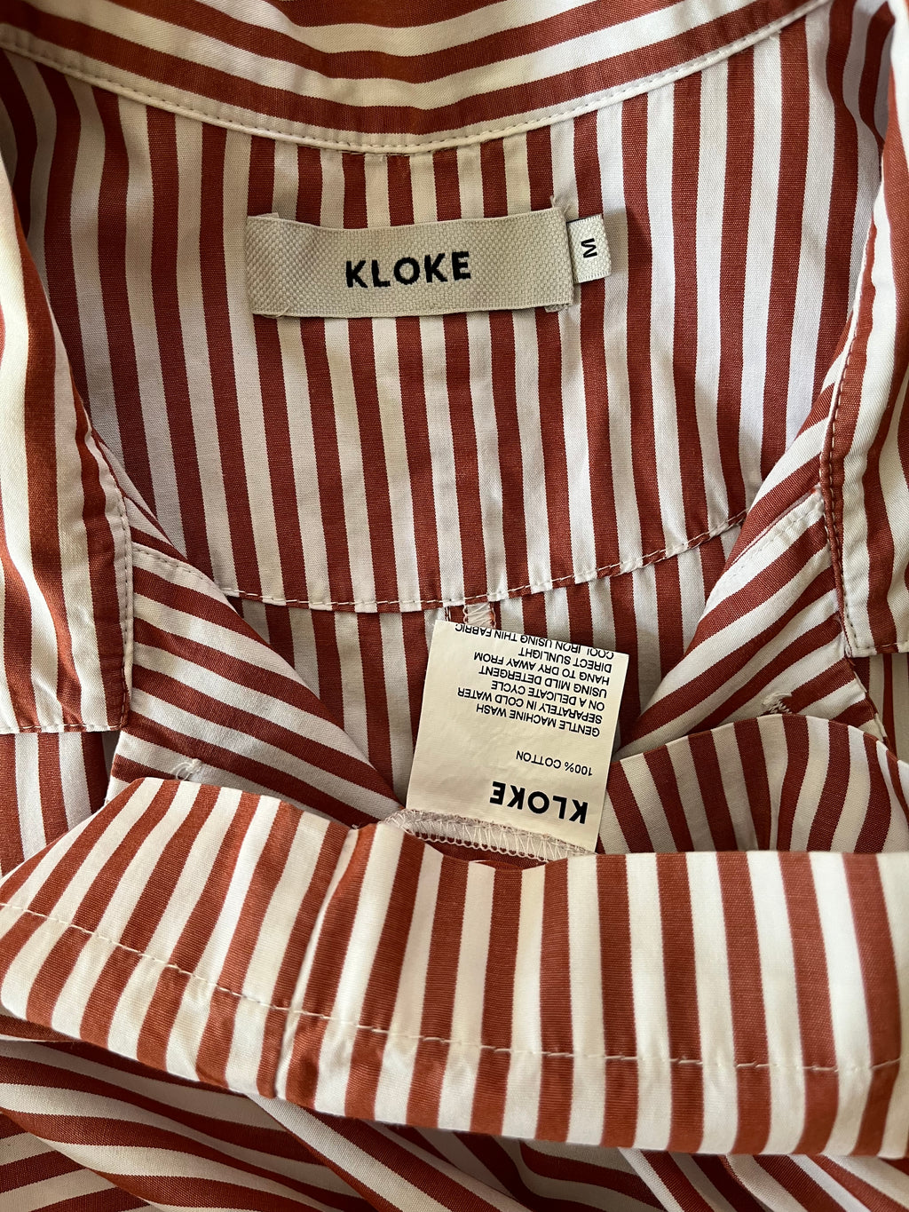 Kloke Striped Shirt Size M.