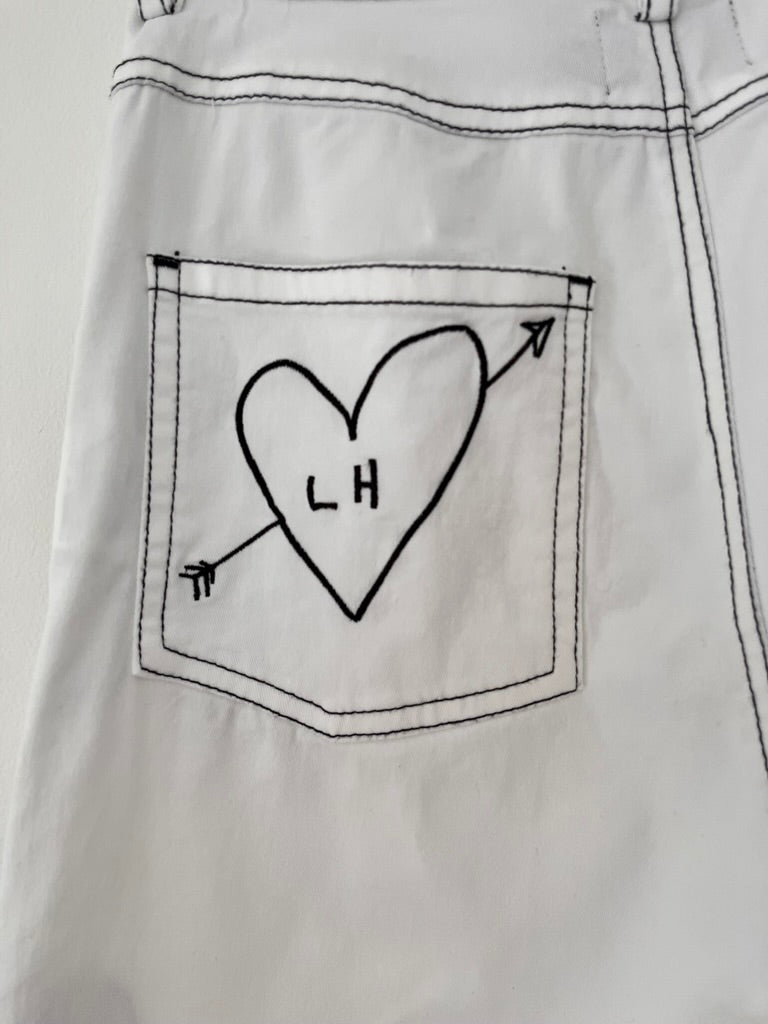 Lottie Hall TREASURE Pants in White.