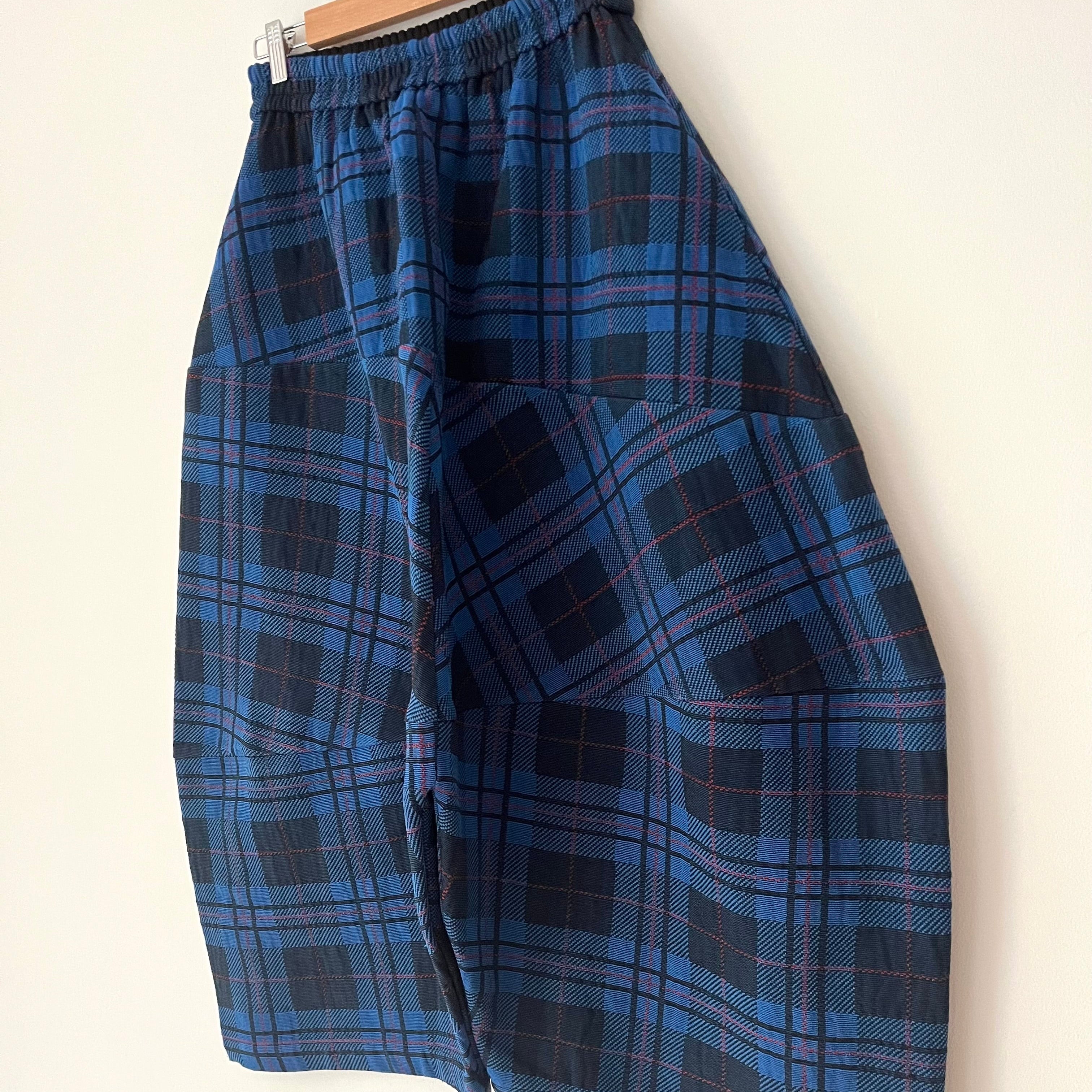 Alpha60 Wide Leg Tartan Pant Size S.