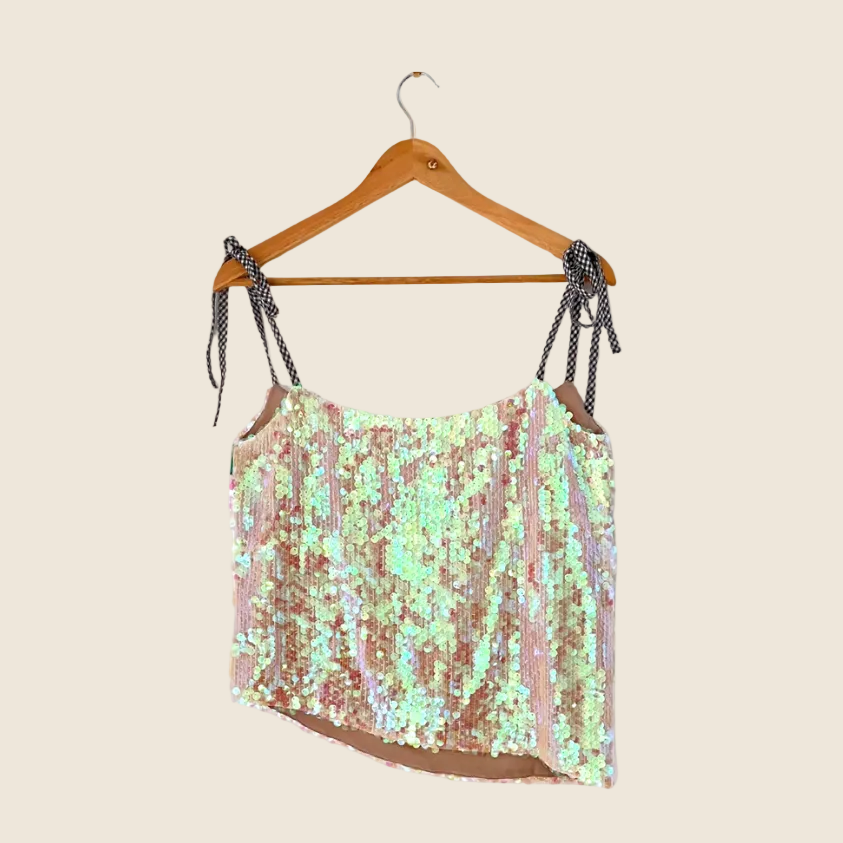 Sandy Liang Sequin Cami Size 38/AU10.