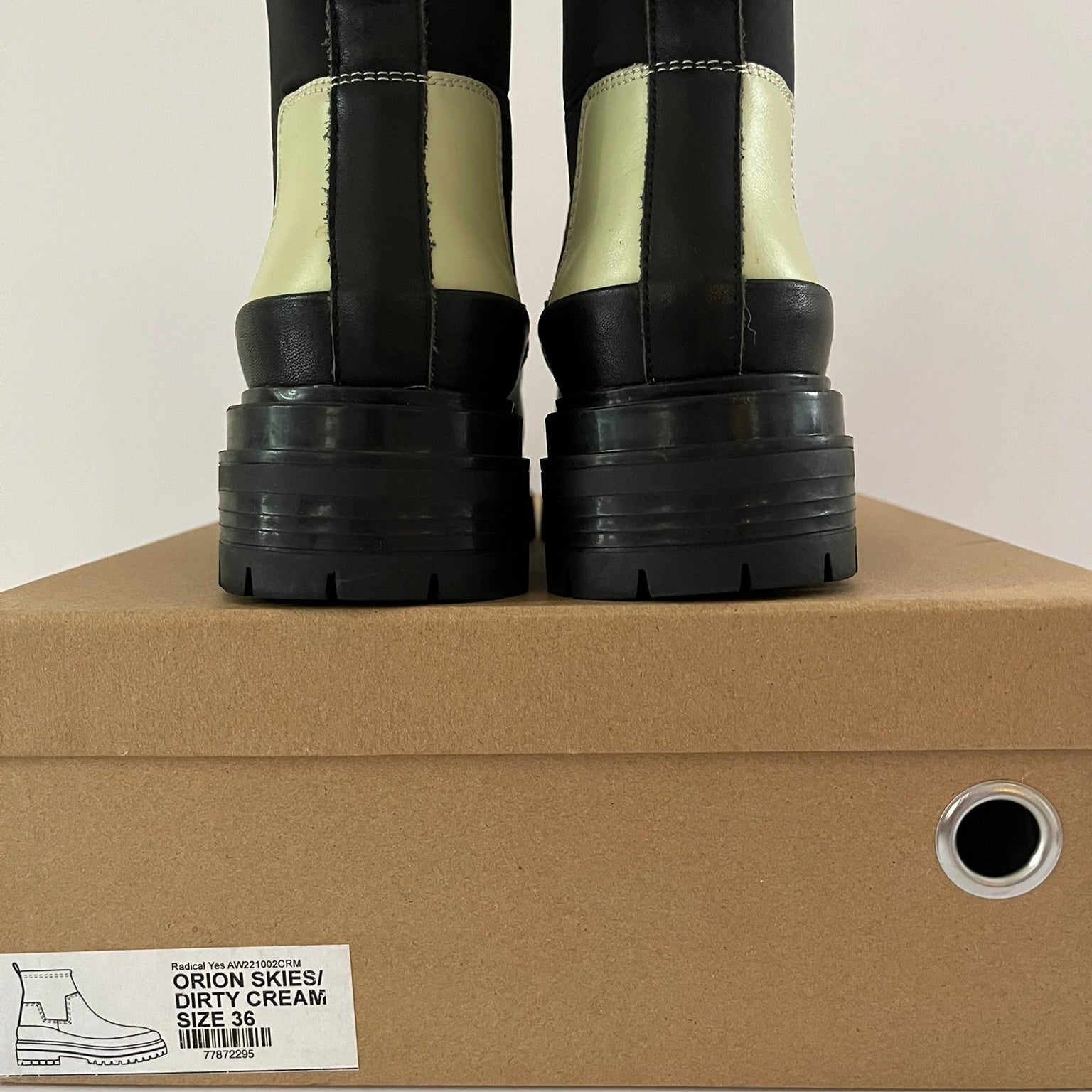 Radical Yes ORION SKIES Boots in Dirty Cream.