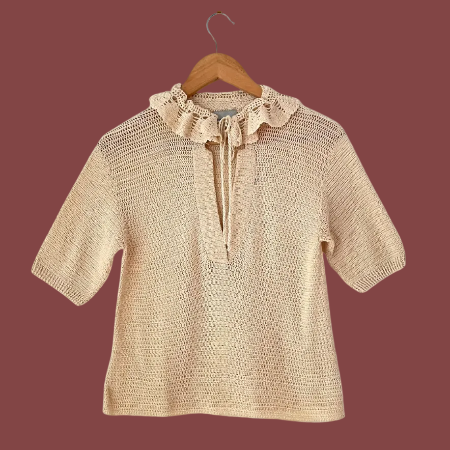 Rachel Comey BEA Crochet Top in Cream Size M.