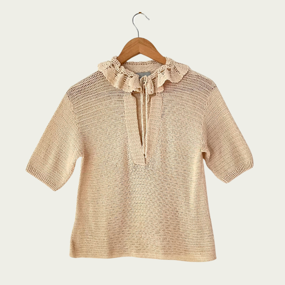 Rachel Comey BEA Crochet Top in Cream Size M.