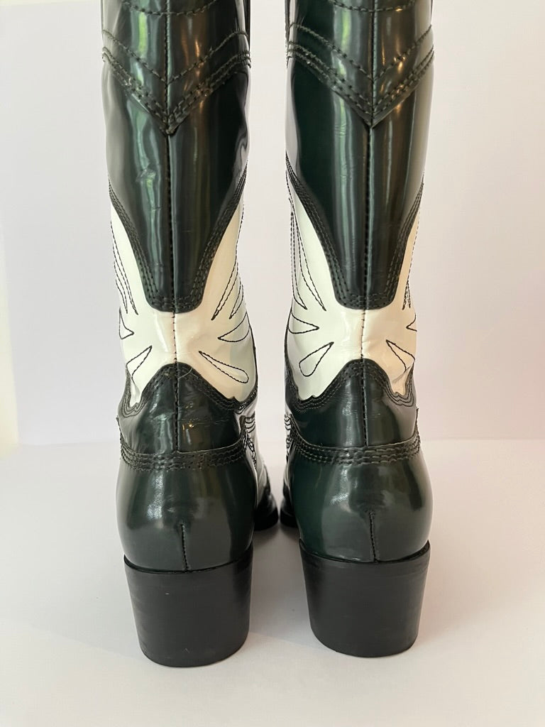 Ganni HIGH TEXAS Boots in Egret.