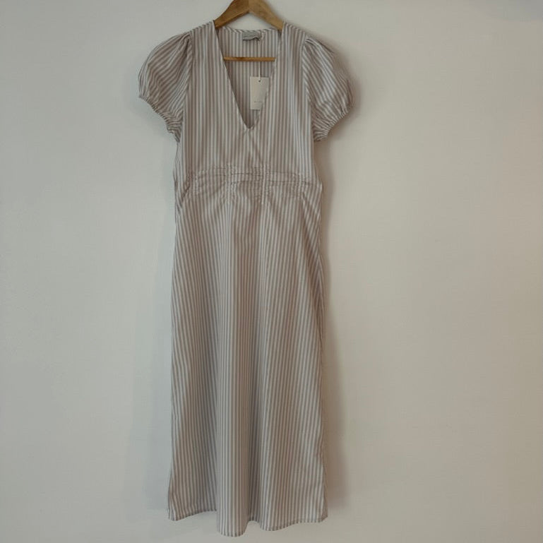 Deiji Studios BNWT PINCHED Dress in Lake Stripe.