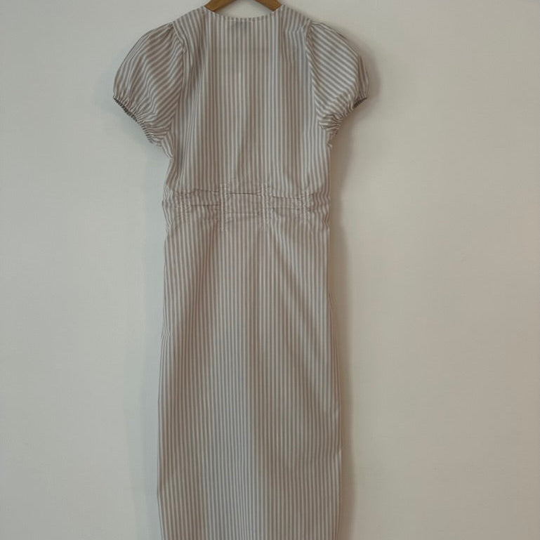 Deiji Studios BNWT PINCHED Dress in Lake Stripe.