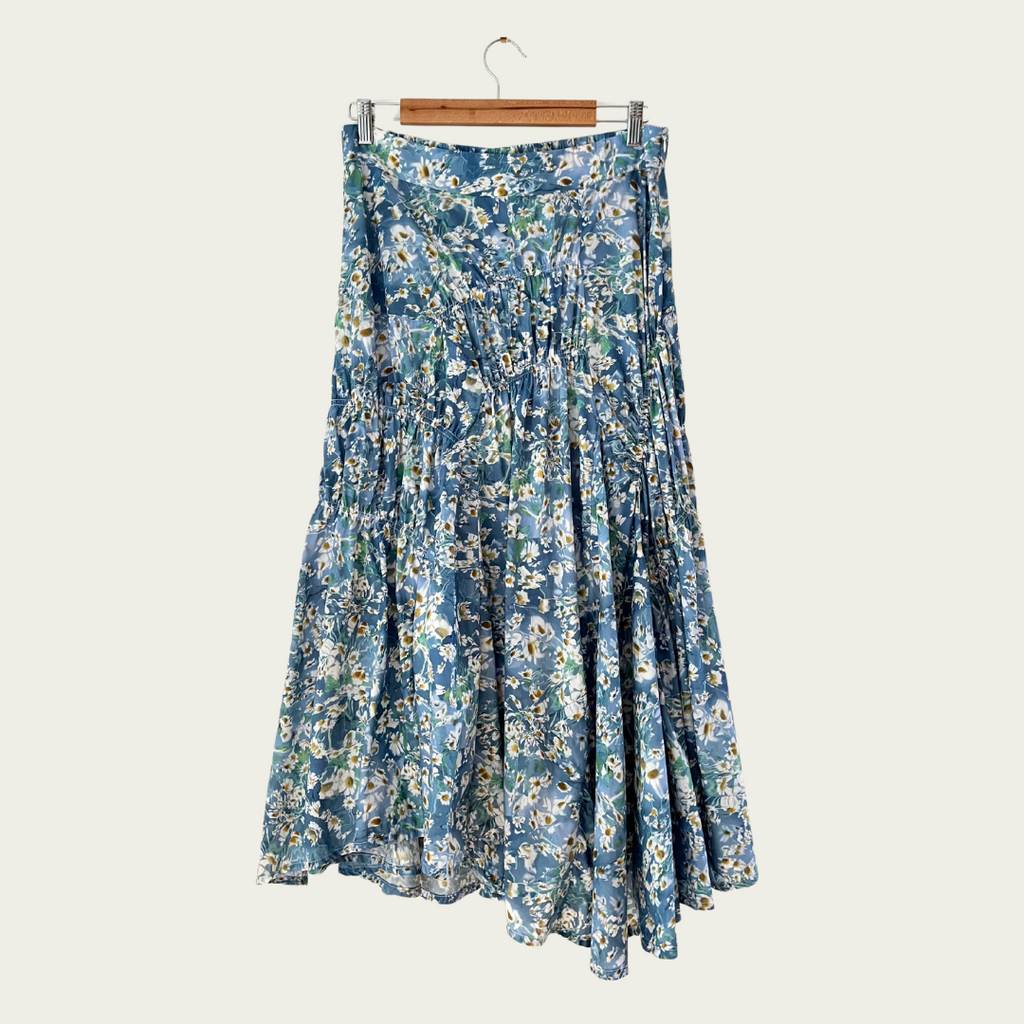 Alpha60 RAVEN Skirt in Blue Floral Size M.